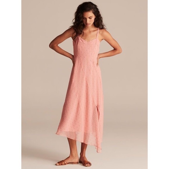 REBECCA TAYLOR Dot Embroidered Crinkle Chiffon Maxi Sundress - Picture 2 of 15